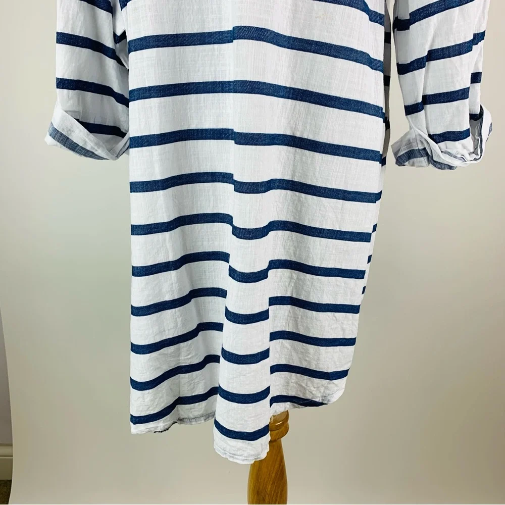 Dotti Striped Button Front Coverup 1X